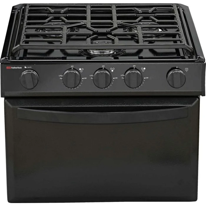 Suburban 17" Black 3-Burner Range 1 Suburban 17" Black 3-Burner Range