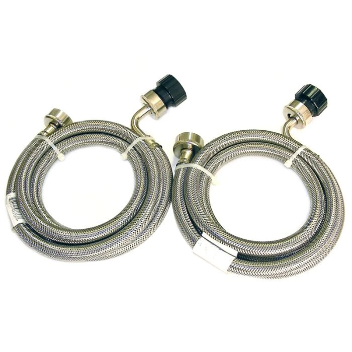 Pinnacle Appliance Washer/Dryer Braided Stainless Steel Inlet Hose-Set Of 2 1 Pinnacle Appliance Washer/Dryer Braided Stainless Steel Inlet Hose-Set Of 2